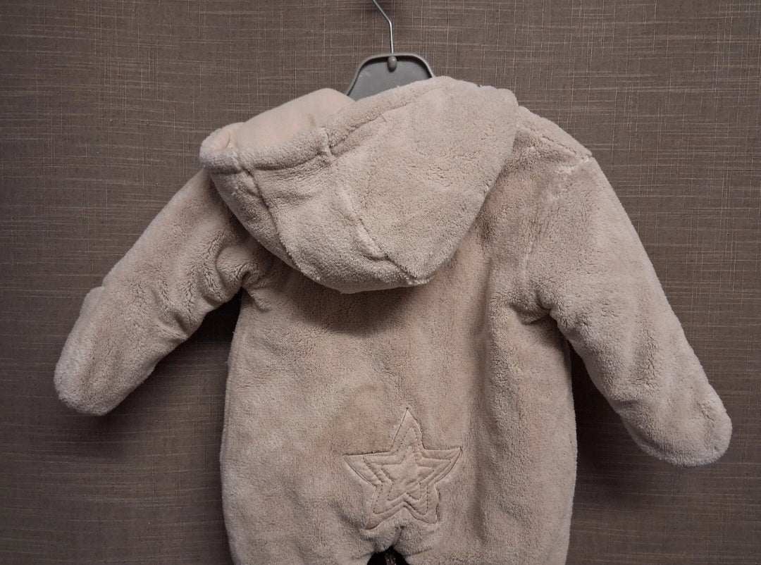 Mama & Papas Unisex Beige Netural Padded Pramsuit Age 3-6 Months