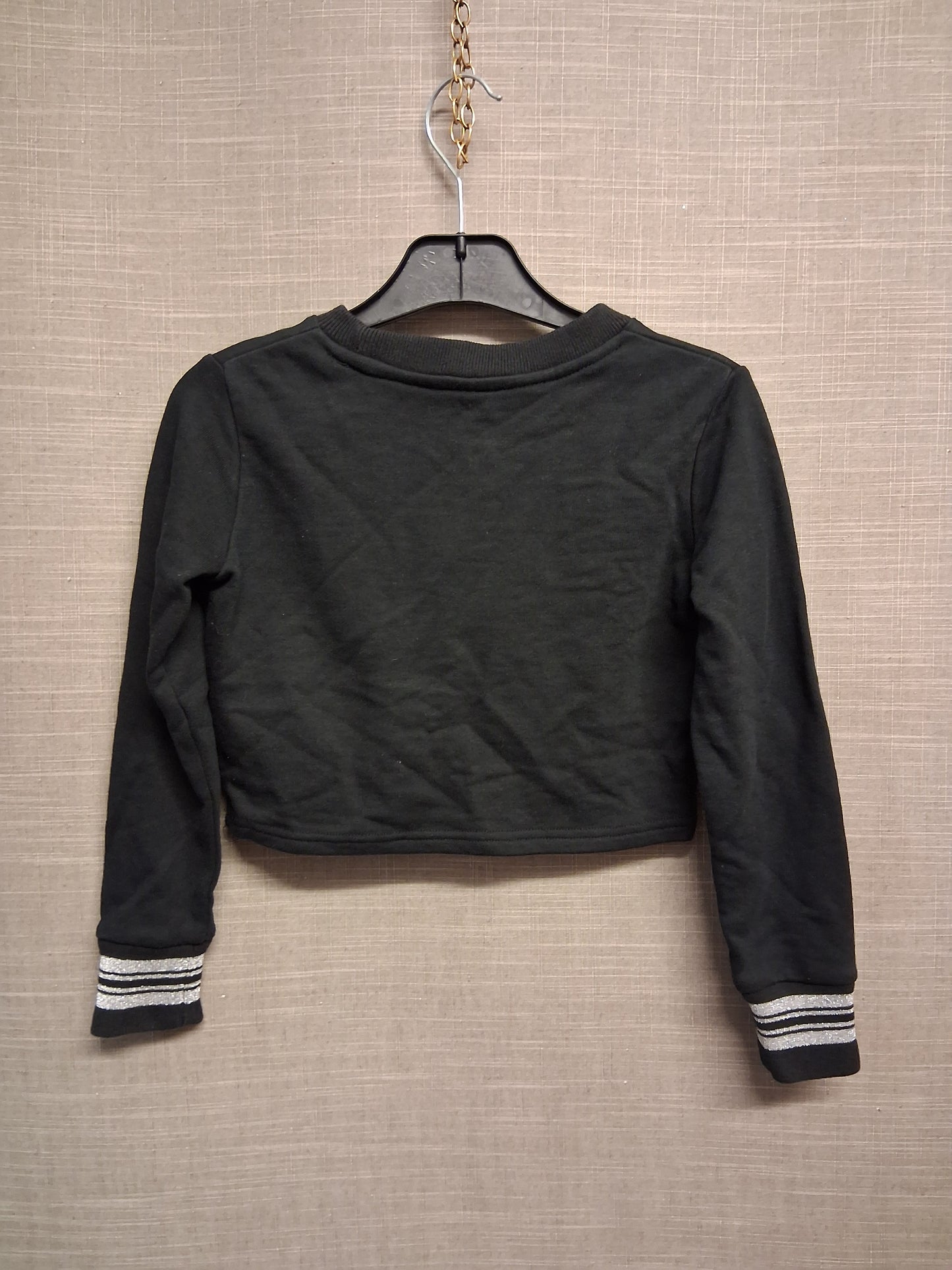Juicy Couture Girls Black Cropped Sweater Long Sleeve Age 7/8 years