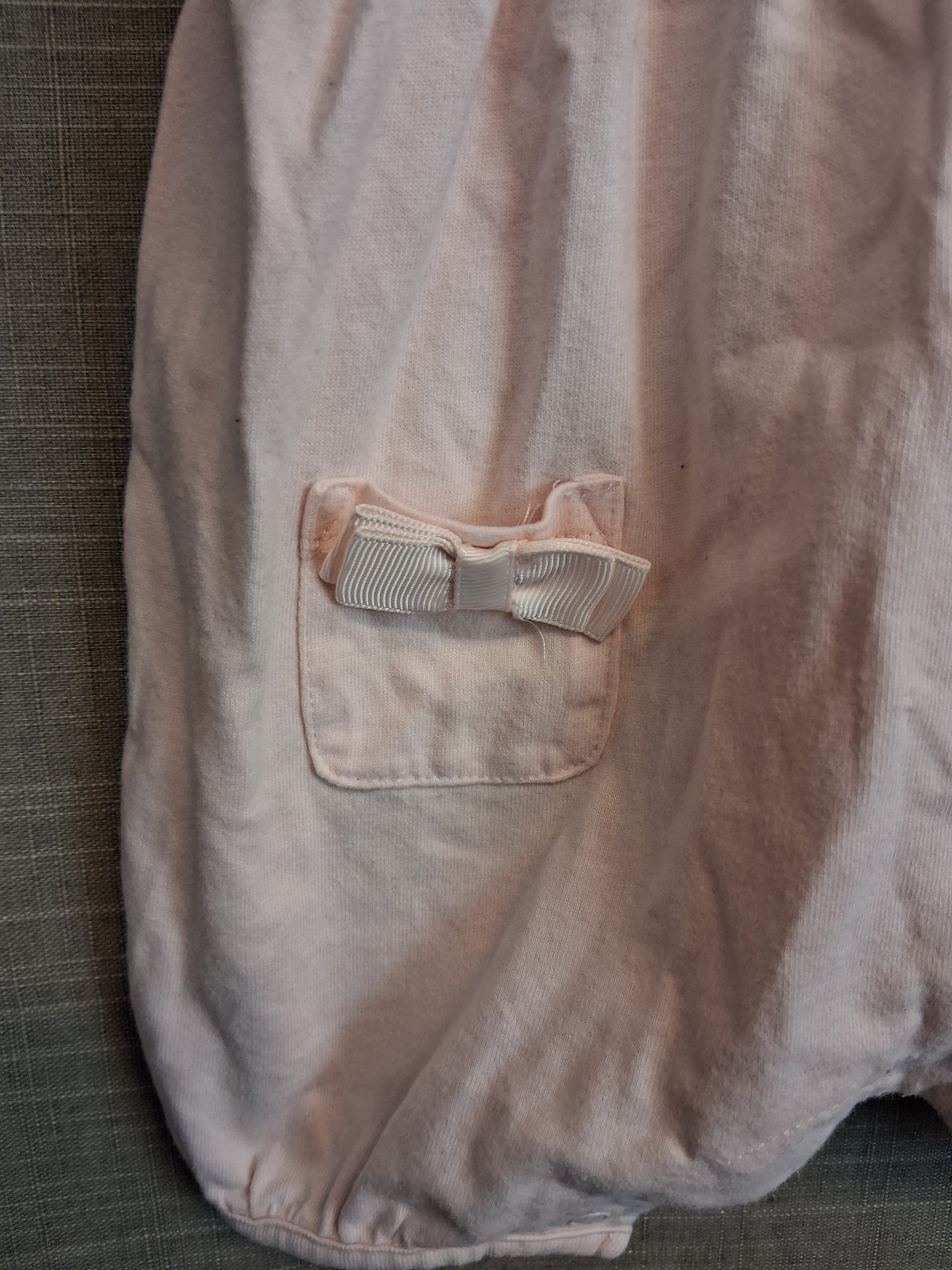 Ted Baker Girls Pale Pink Romper Jersey Mix Sleeveless Age Newborn