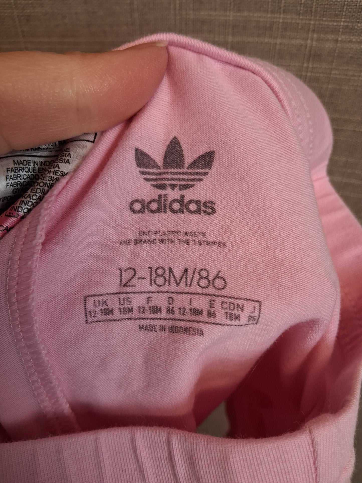 Adidas Girls Pink Cycle Jersey Shorts Age 12-18 Months