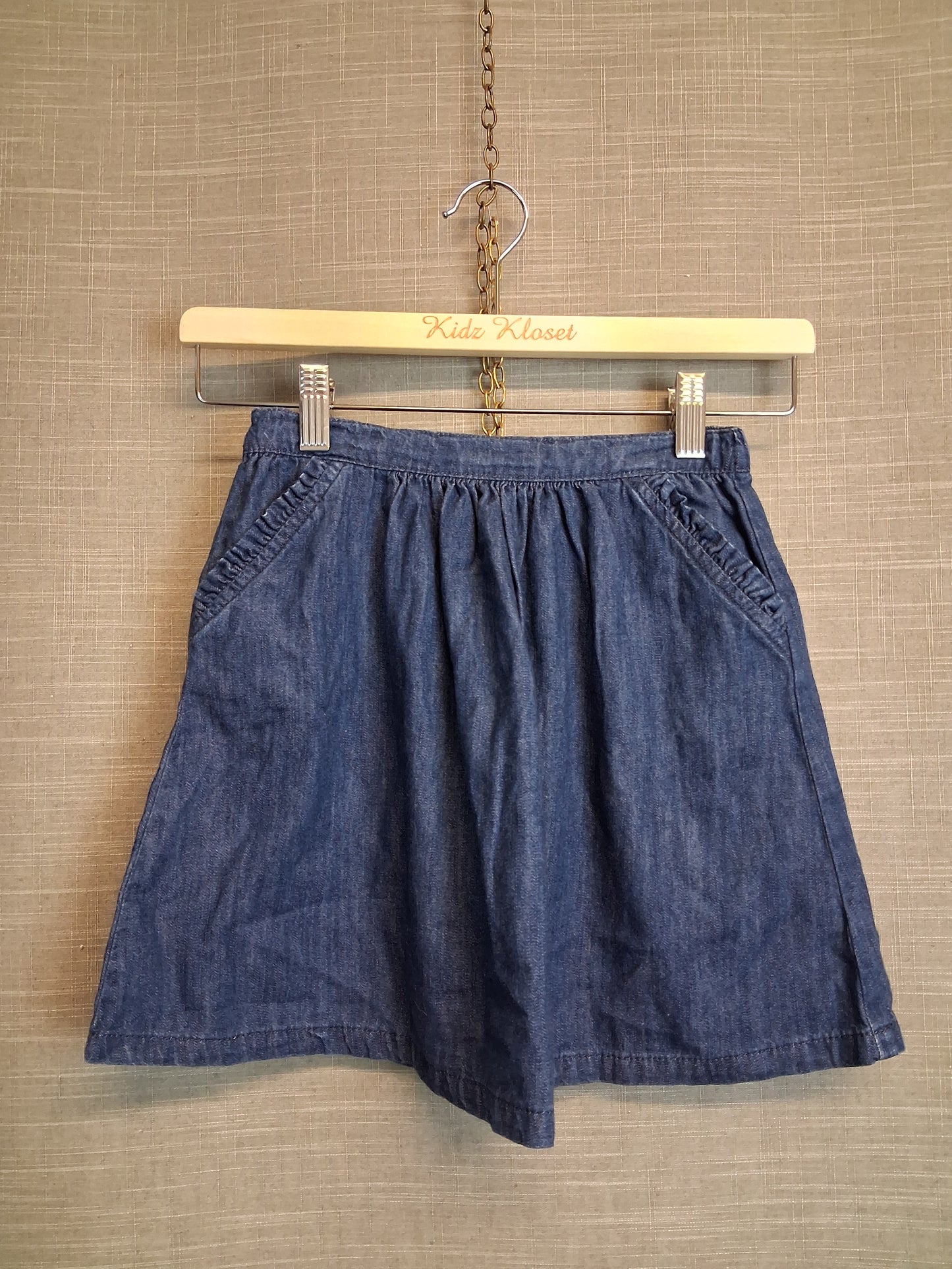 Next Girls Blue Denim Skirt Age 7-8 Years New