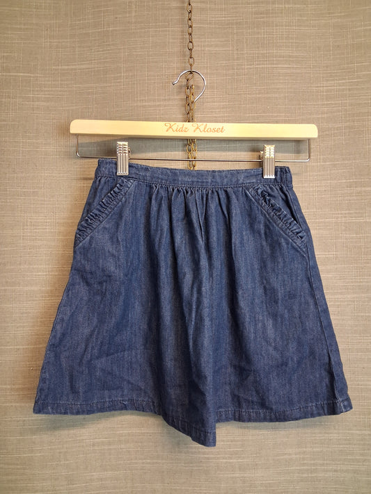 Next Girls Blue Denim Skirt Age 7-8 Years New