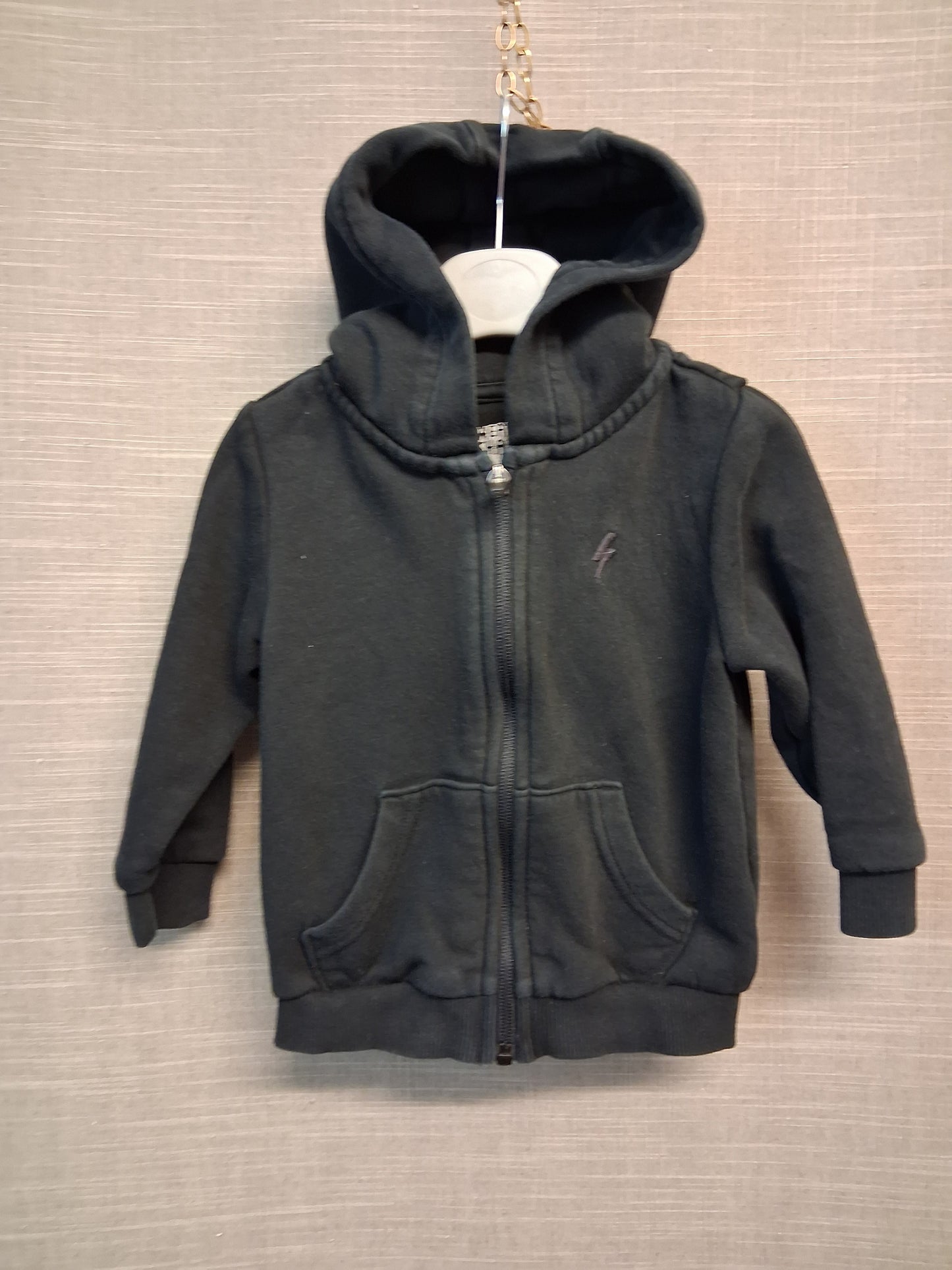 F&F Black Boys Full Zip Hoodie Jacket Age 18-24 Months