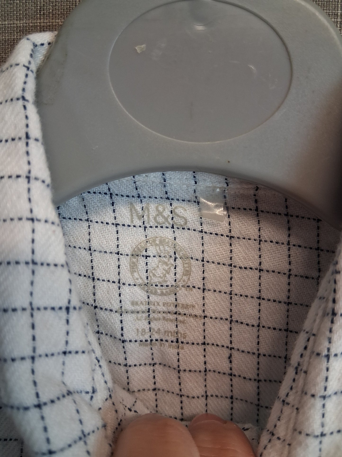 Marks and Spencer Peter Rabbit Boys Check Shirt Long Sleeve Age 18-24 Months