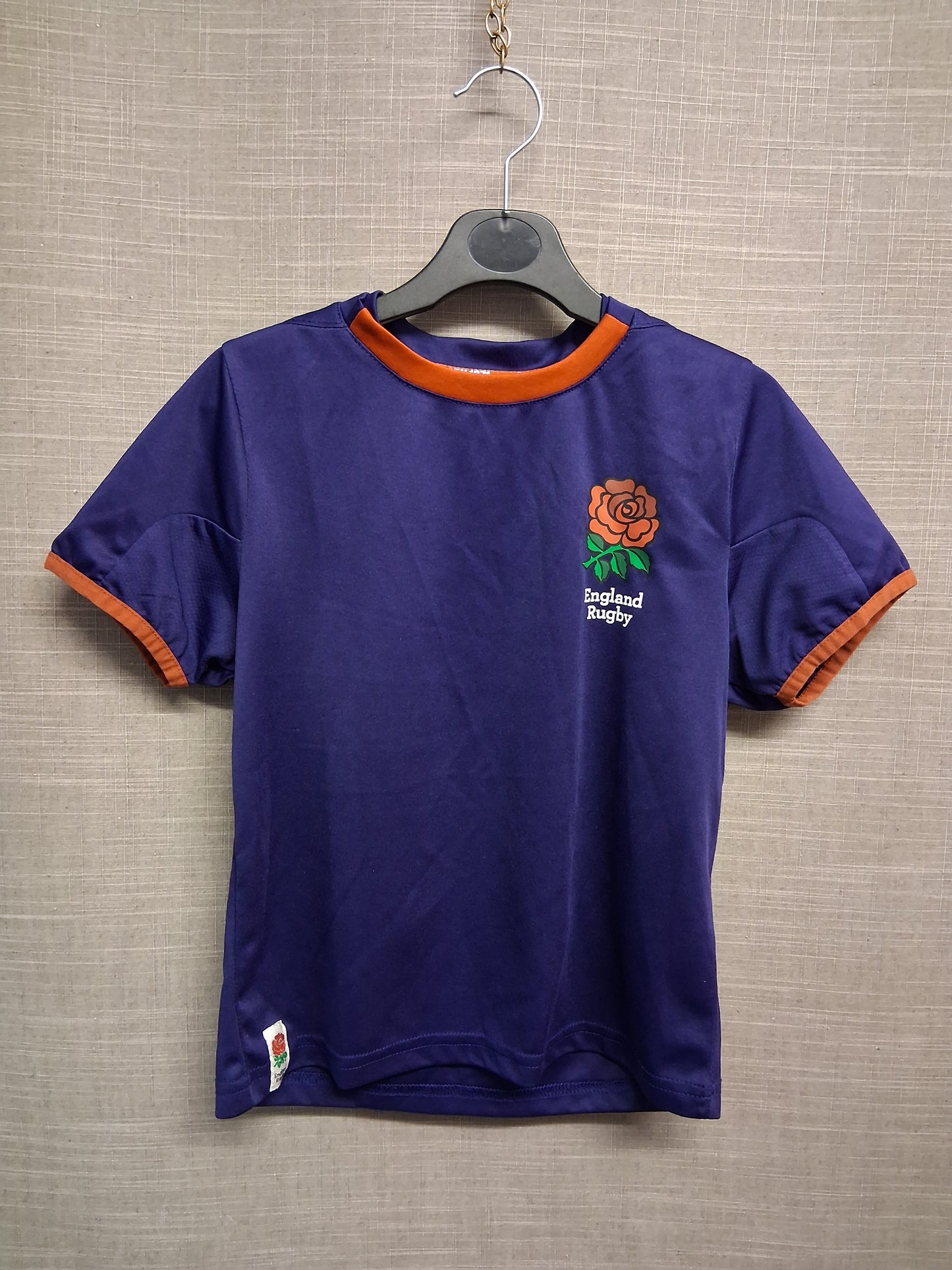 England Rugby T-Shirt Short Sleeve Purple Age 11-12 Years