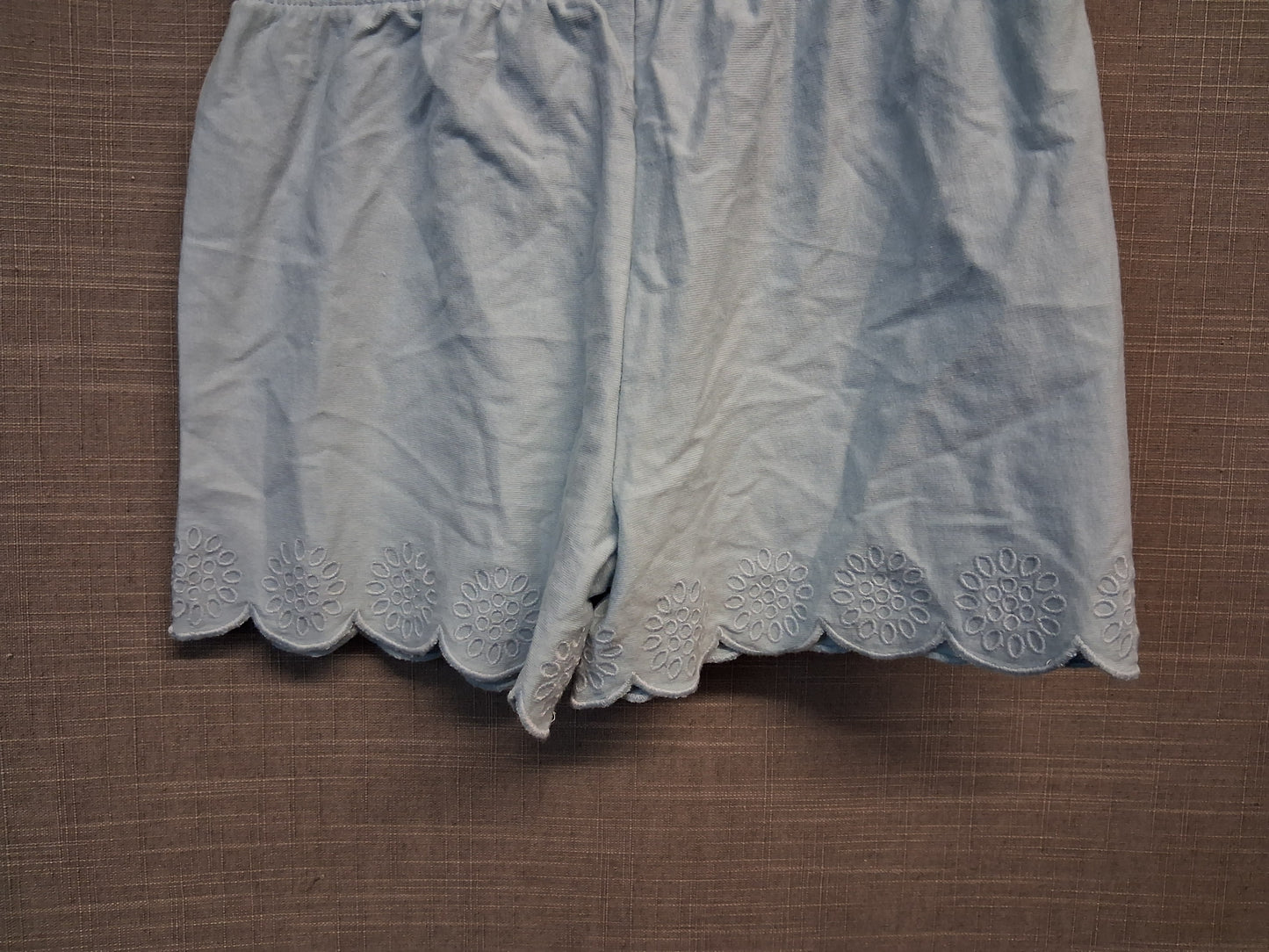 V by Very Girls Blue Scalloped Edge Shorts Age 6-7 Years
