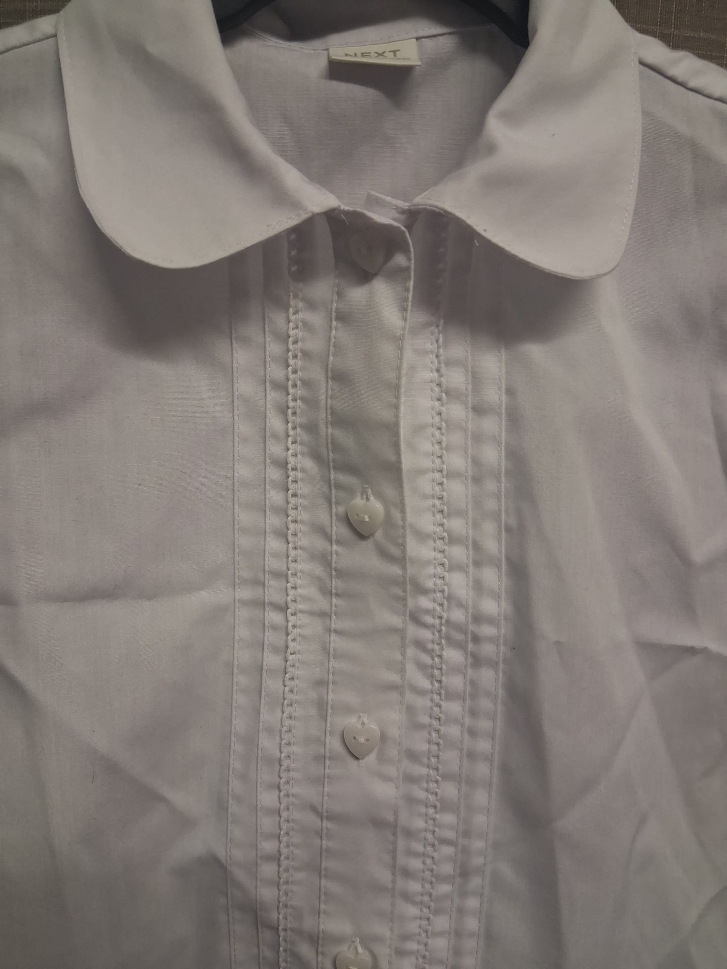 Next Girls White Traditional Style Short Sleeve Blouse Age 6 Years