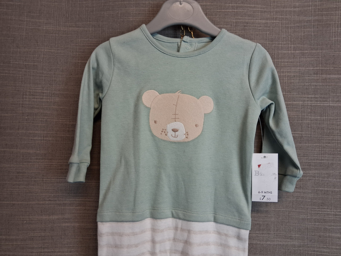 Matalan Boys One Piece Romper Sleepsuit Age 6-9 Month New