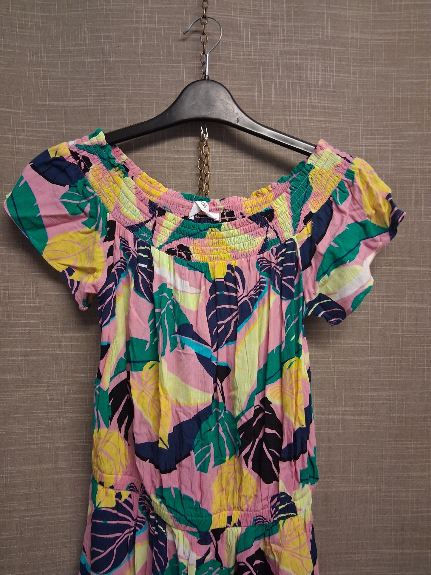 Marks & Spencer Girls Multicolour Floral Playsuit Age 11-12 Years Lightweight