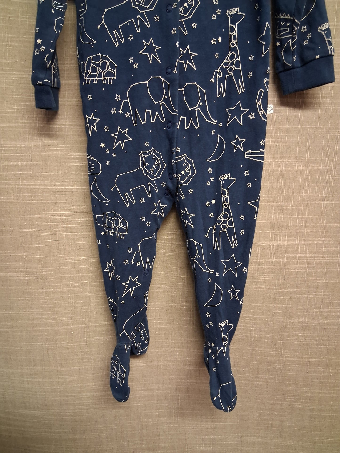 Next Boys Blue Animal Theme Sleepsuit Age 12-18 Months
