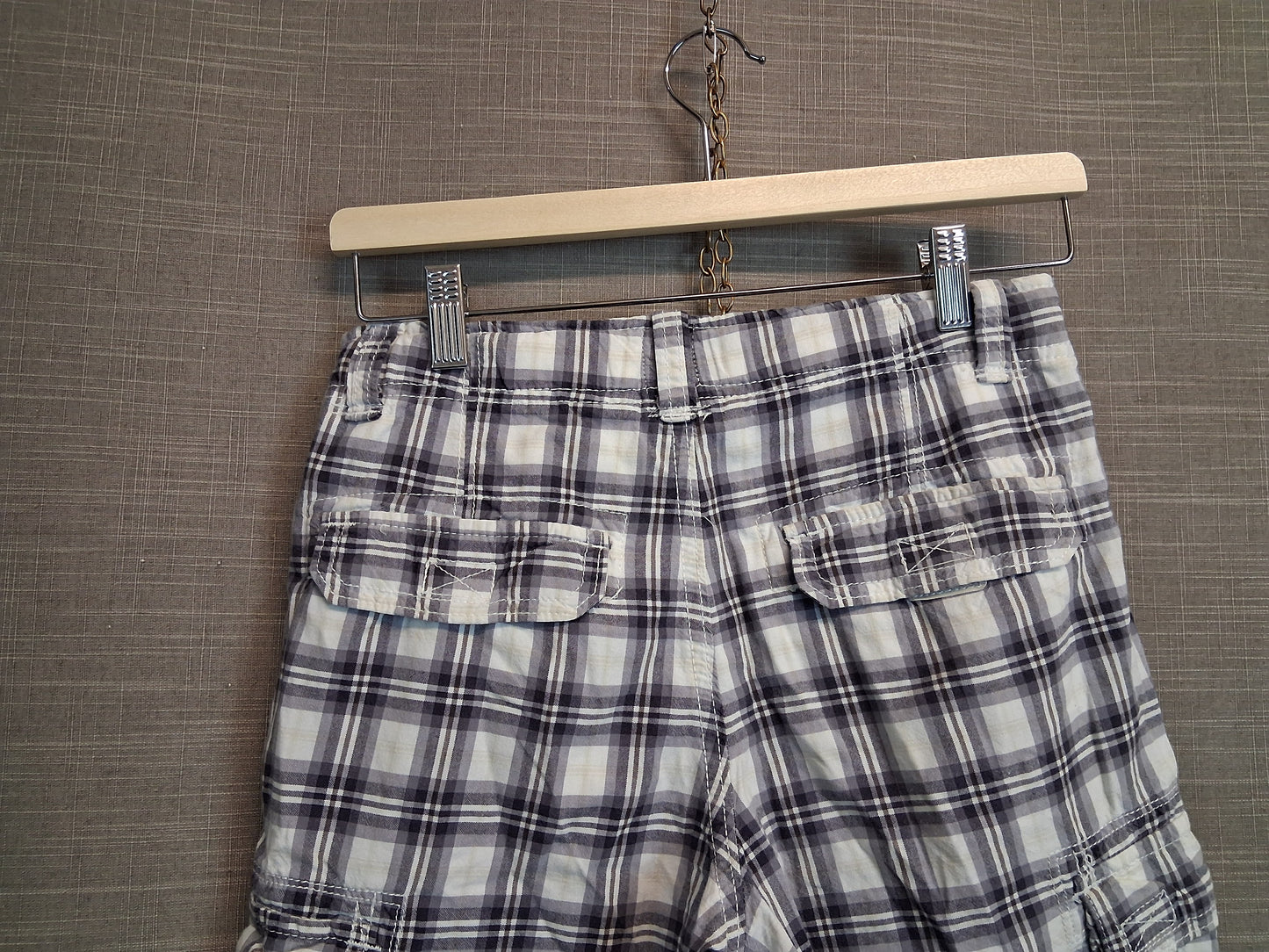GAP Boys Check Cargo Shorts Multicolour Age 12 Years