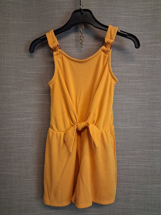 Primark Girls Yellow Playsuit Tie Front Age 7-8 Years