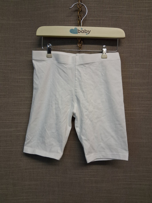 F&F Girls White Legging Shorts Age 5-6 Years