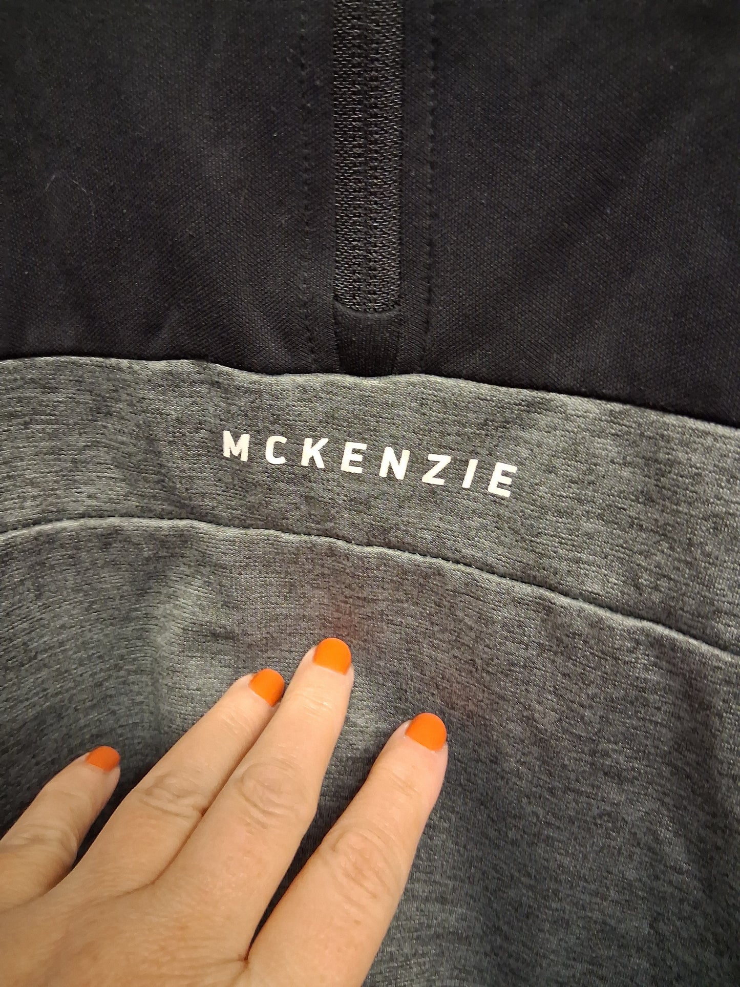 Mckenzie Boys Black Grey Half Zip Hoodie Age 10-12 Years
