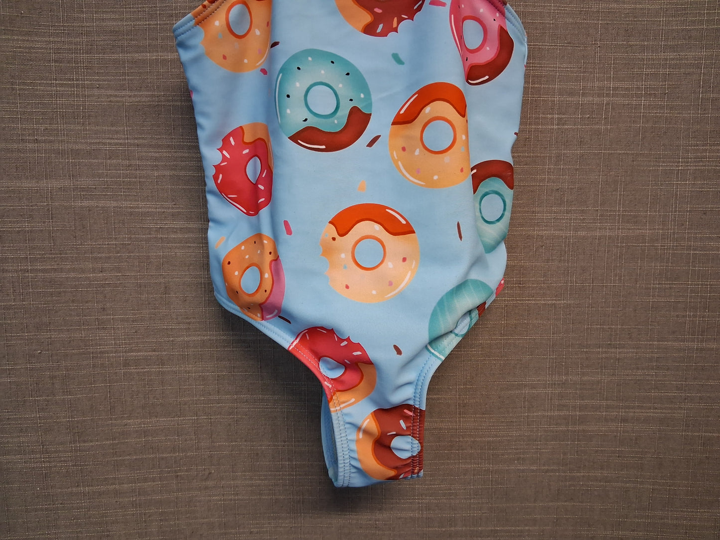 Shein Girls Donuts Swimsuit One Piece Blue Age 4 Years