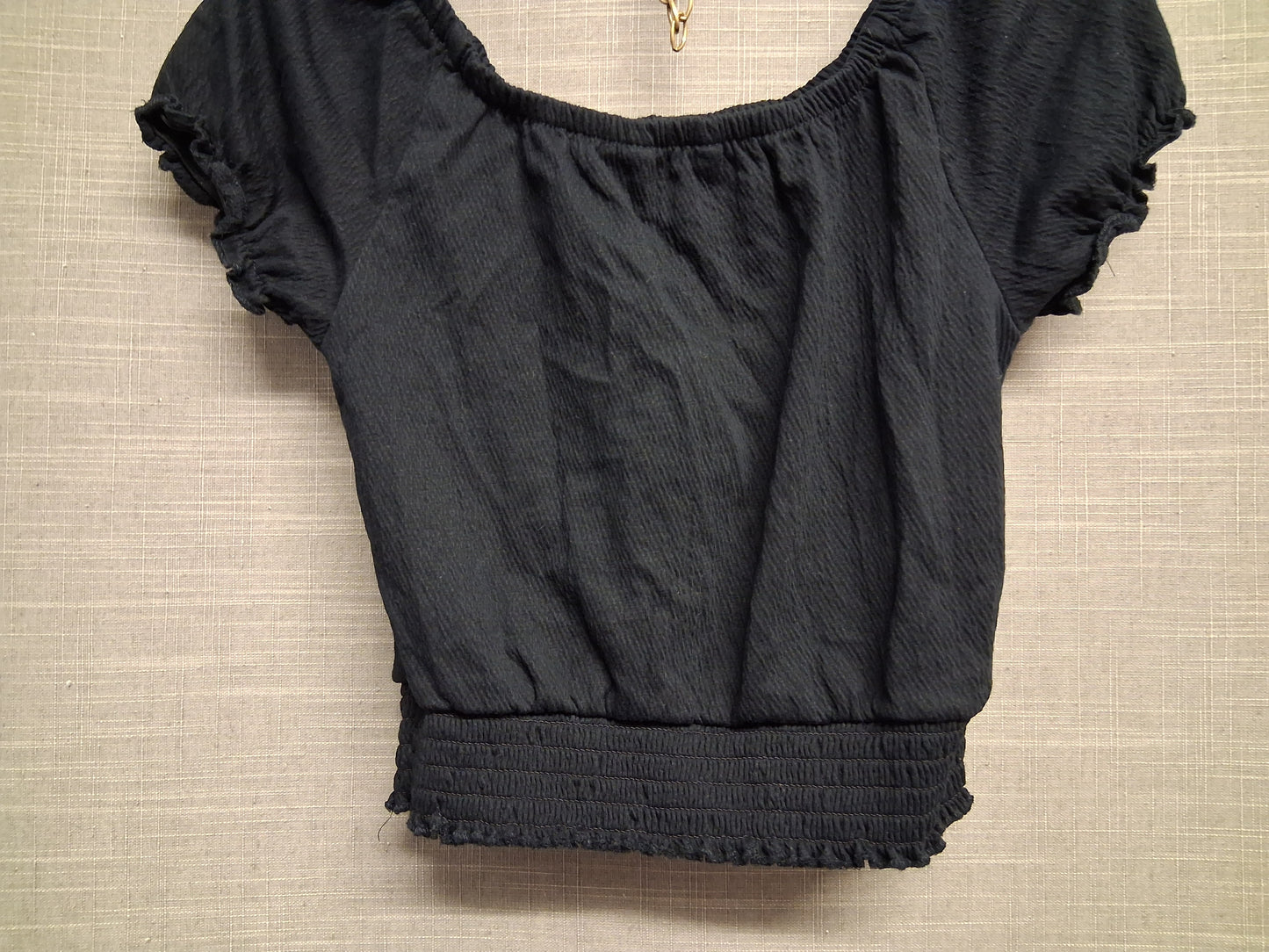 George Girls Black Off the Shoulder Top Age 7-8 Years