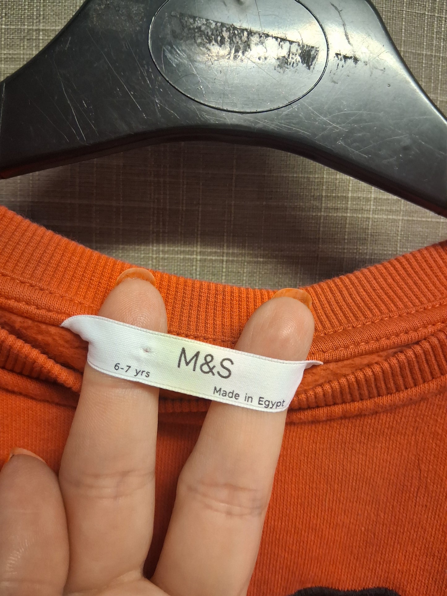 Marks and Spencer Sweater Boys Red Jersey Spiderman Graphic Print Age 6-7 Years