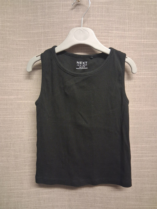 Next Black Ribbed Vest Tank Top Age 9 Years