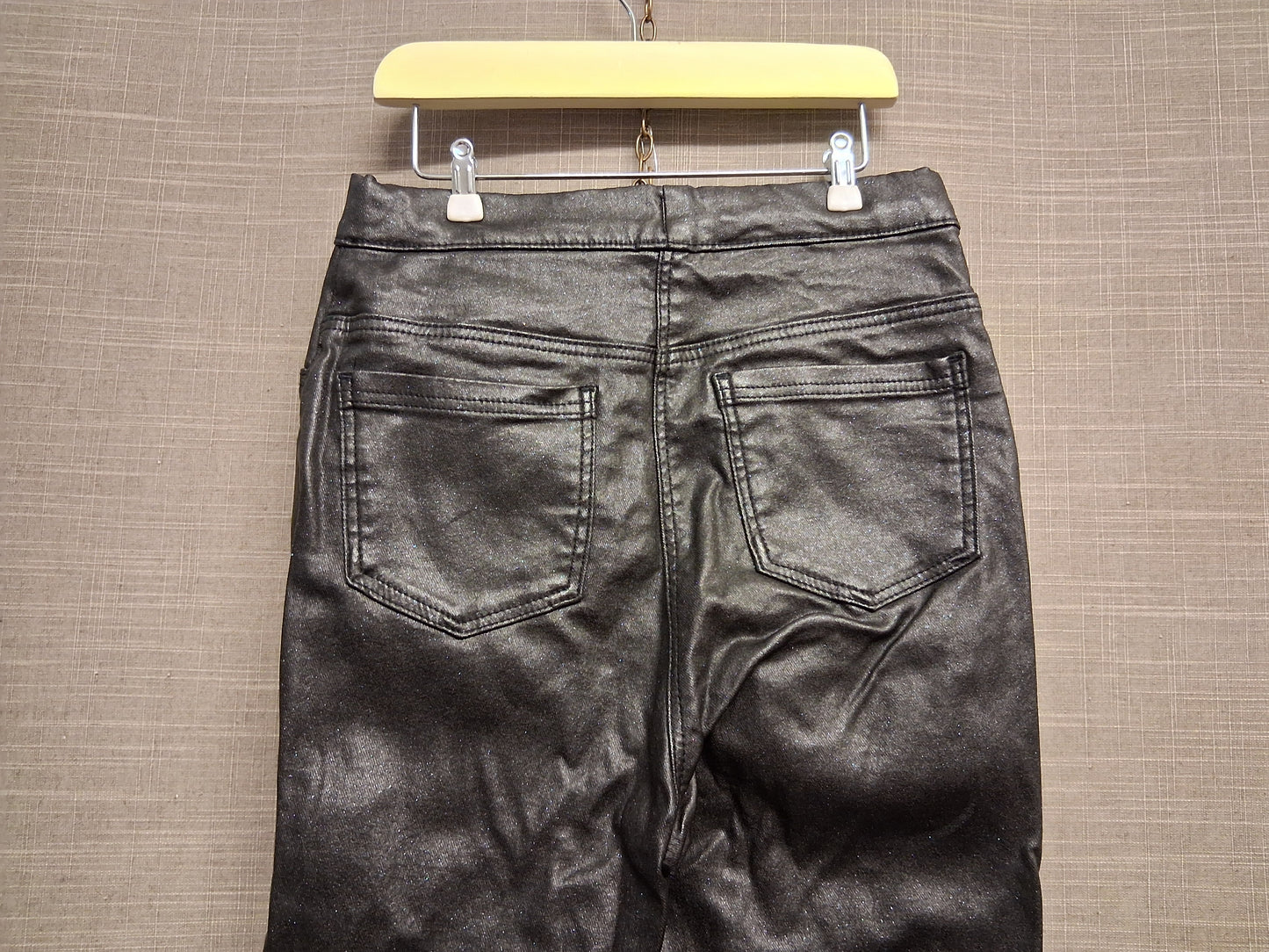 Nutmeg Girl Black Jeggings Glittery Age 10-11 years