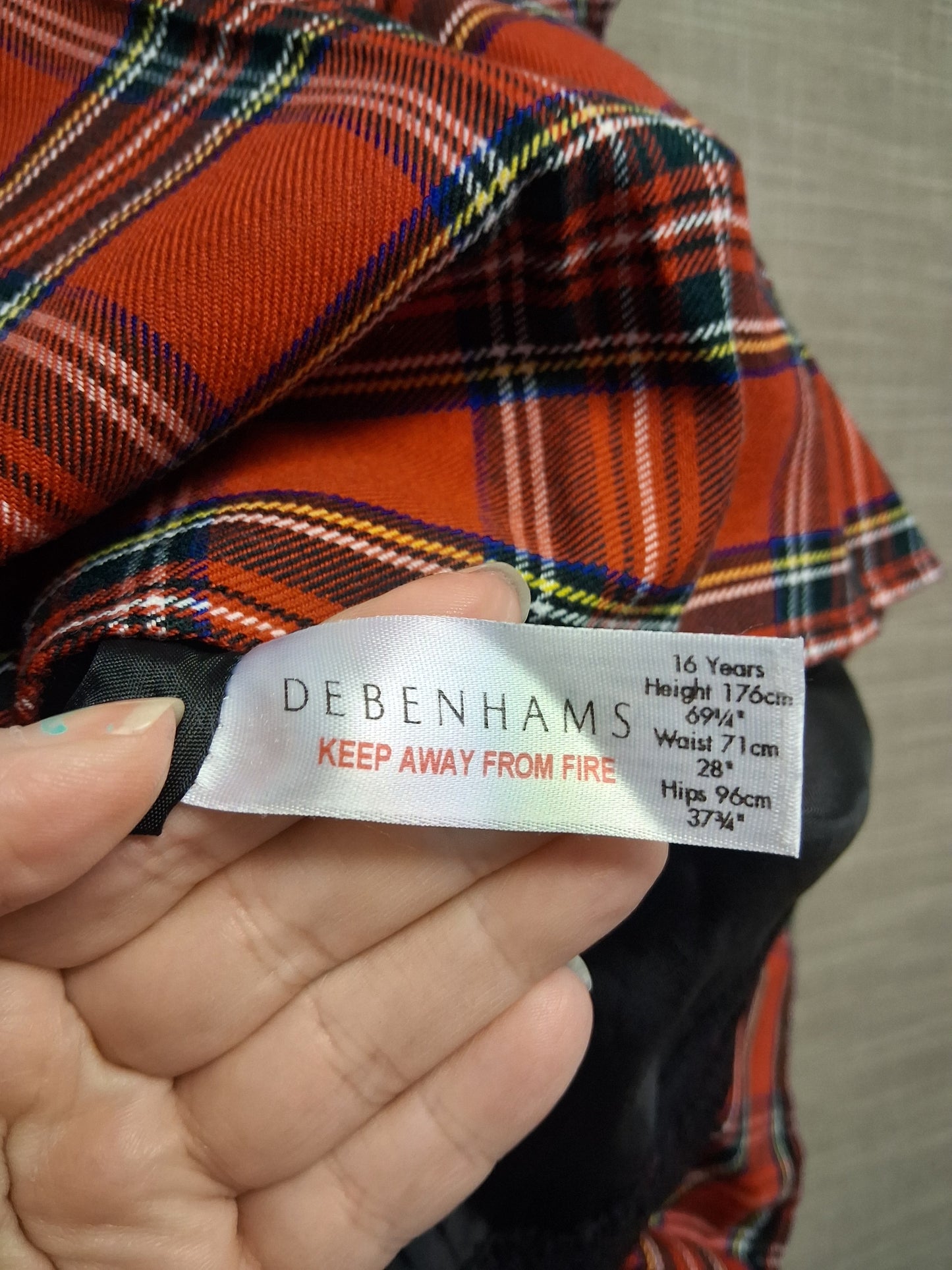 Red Herring Girls Tartan Red Mini Skirt Age 16 Years