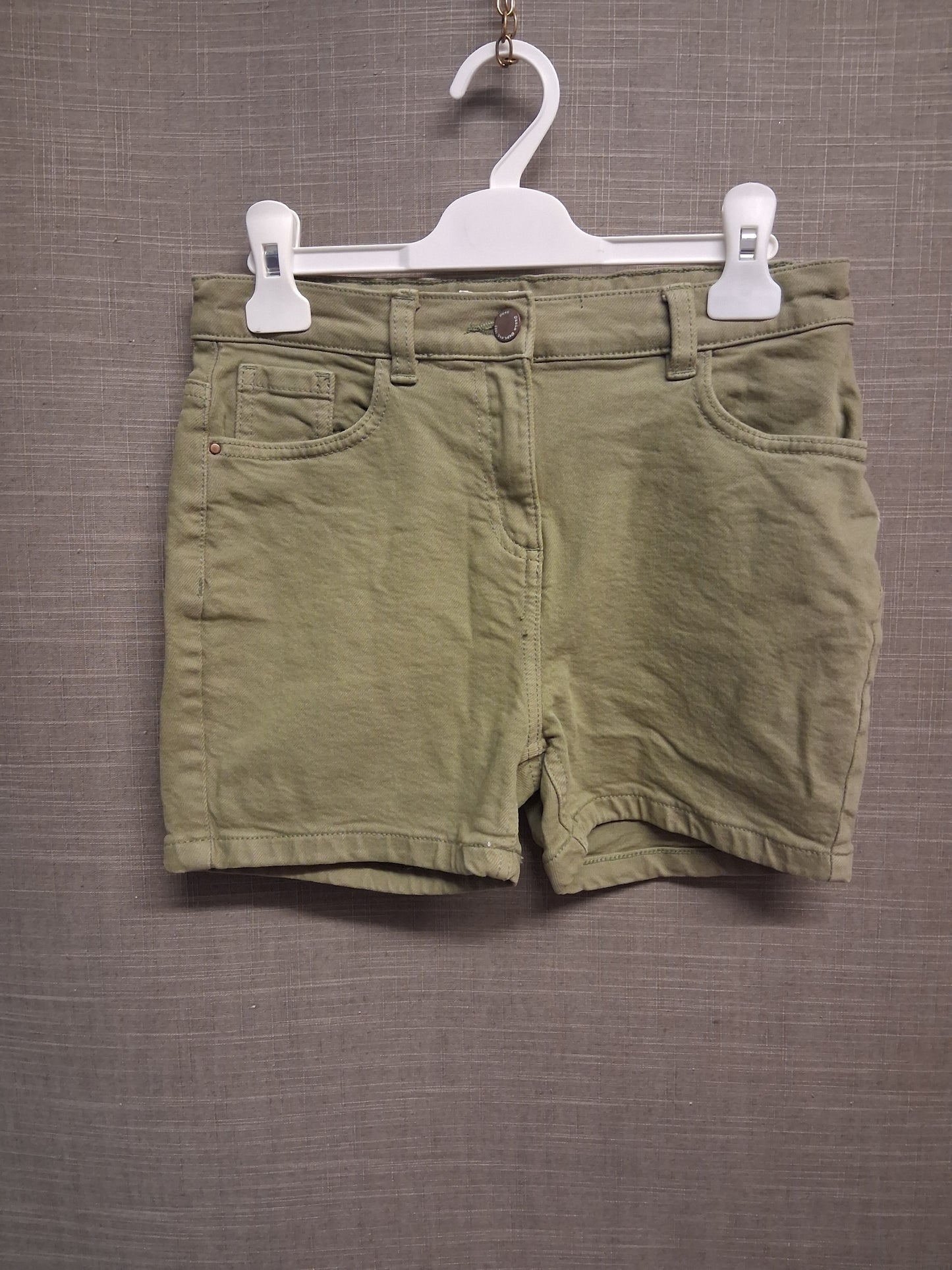 Next Shorts Girls Khaki Green Age 10 Years 100% Cotton