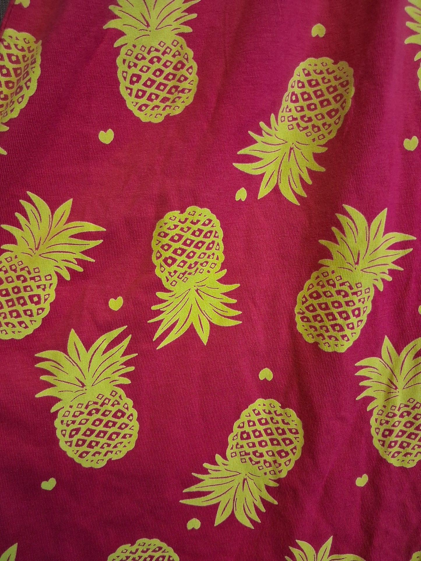 Bonprix Collection Girls Sundress Jersey Pink Pineapple Print Age 6-7 Years