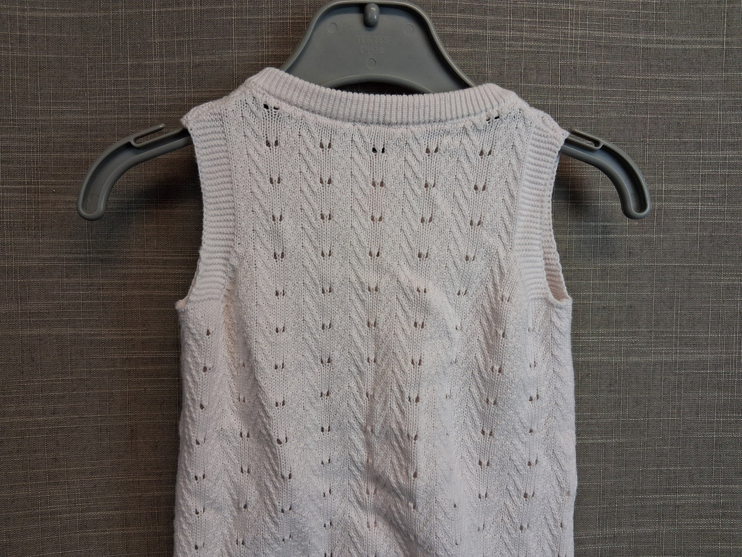 George Girls Pale Pink Knitted Romper Age 0-3 Months 100% Cotton