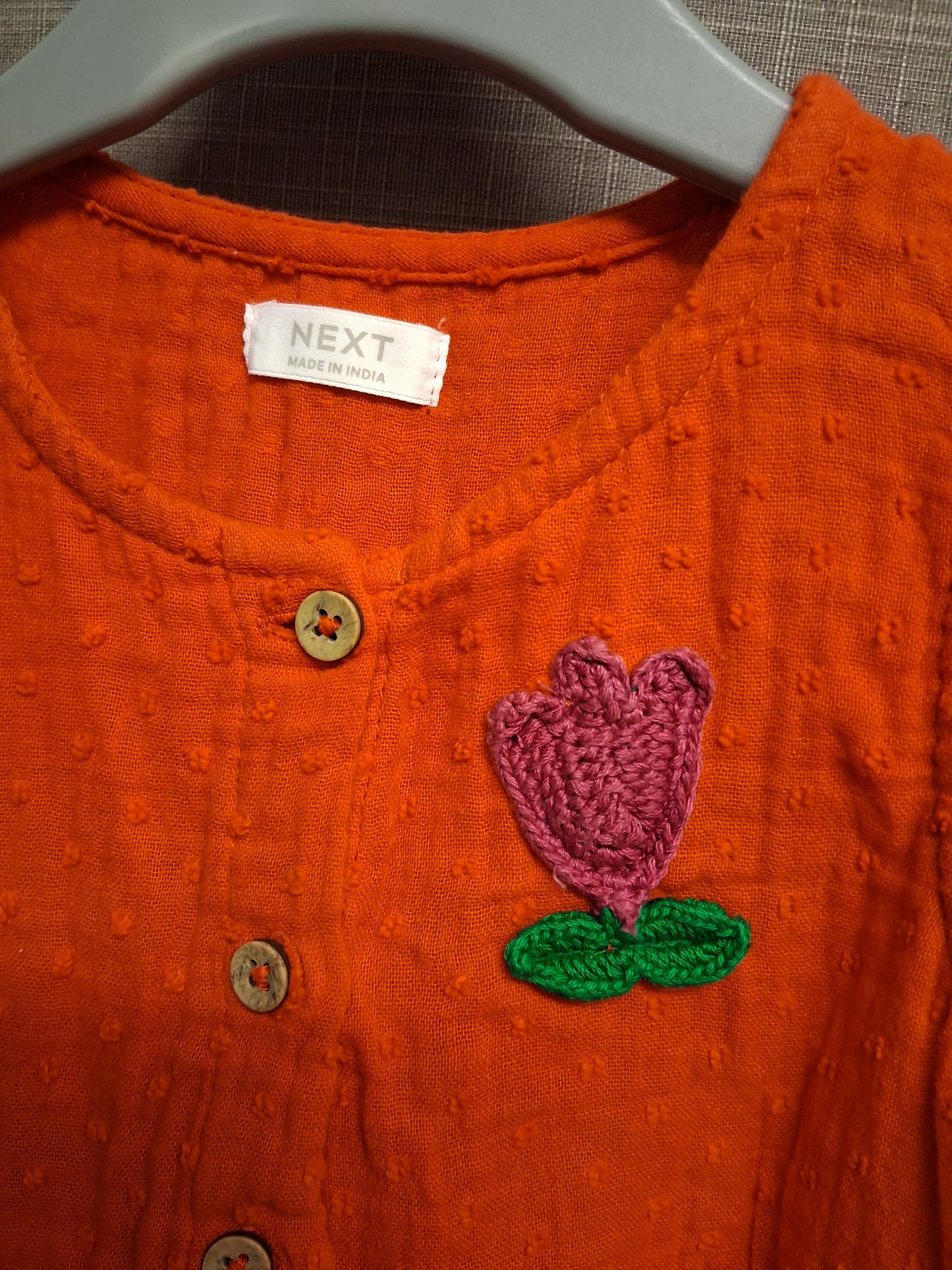 Next Girls Red 3D Strawberry Motif Sleeveless A Line Dress Age 12-18 Months