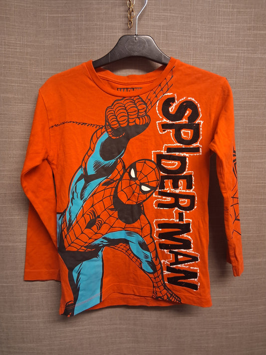 Nutmeg T-Shirt Long Sleeve Red Spiderman Graphic Age 6-7 Years