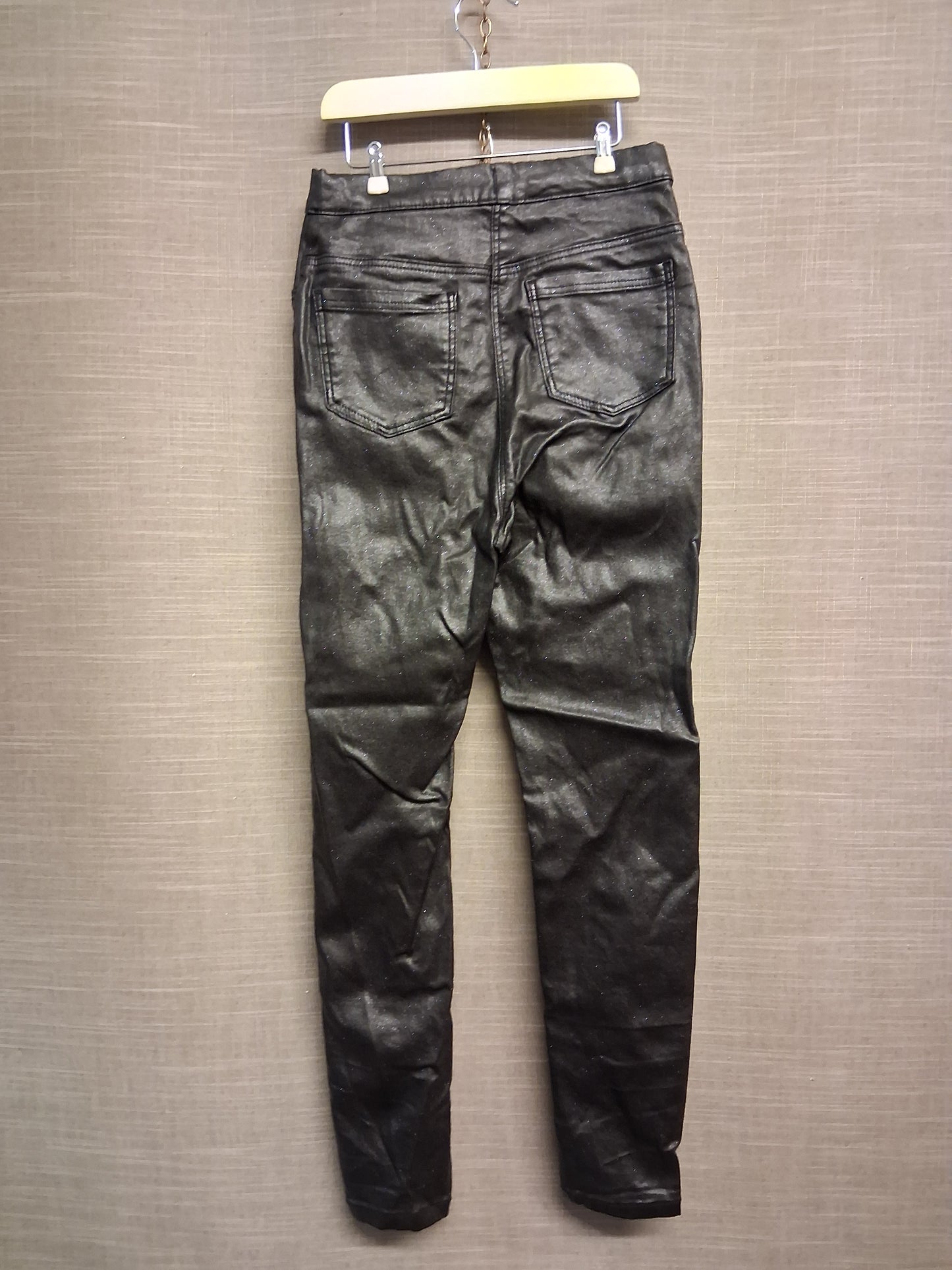 Nutmeg Girl Black Jeggings Glittery Age 10-11 years