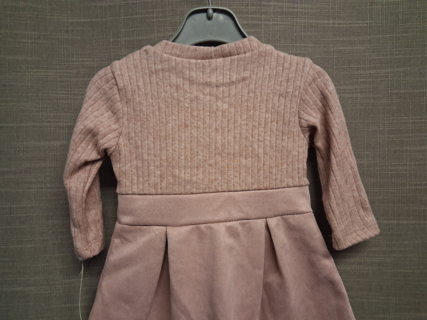 Italy Moda Girls Dusky Pink Long Sleeve A Line Dress Age 12 Month New