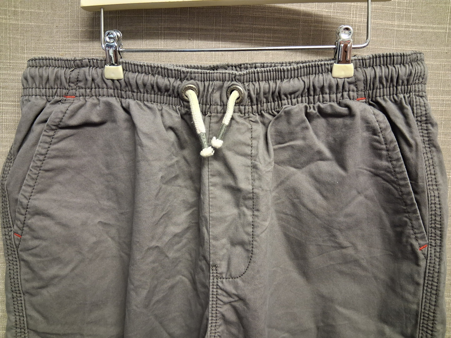 Next Boys Grey Elastic Waist Chino Shorts 100% Cotton Age 11 Years