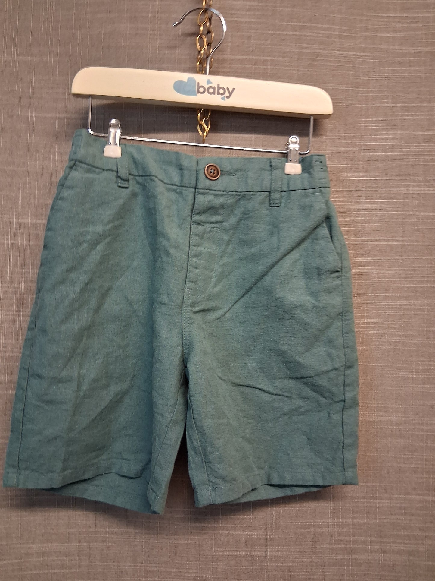 Next Boys Chino Style Linen Blend Shorts Age 5-6 Years