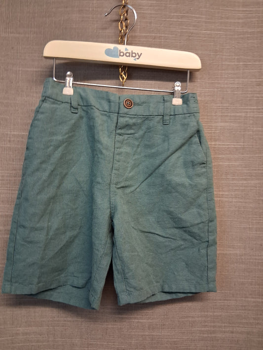 Next Boys Chino Style Linen Blend Shorts Age 5-6 Years