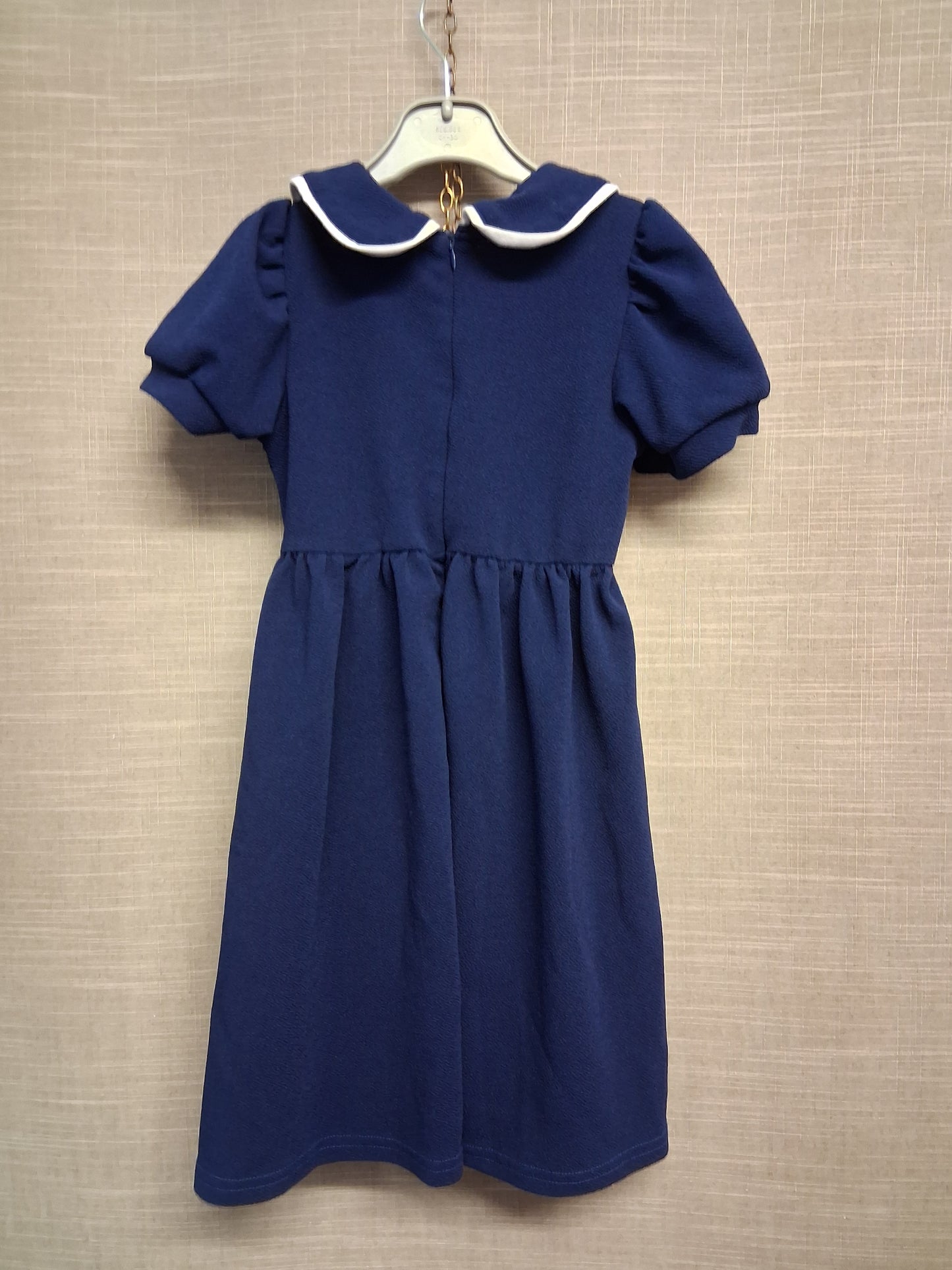 Shein Girls Blue Peter Pan Collar Dress Short Sleeve Age 6 Years