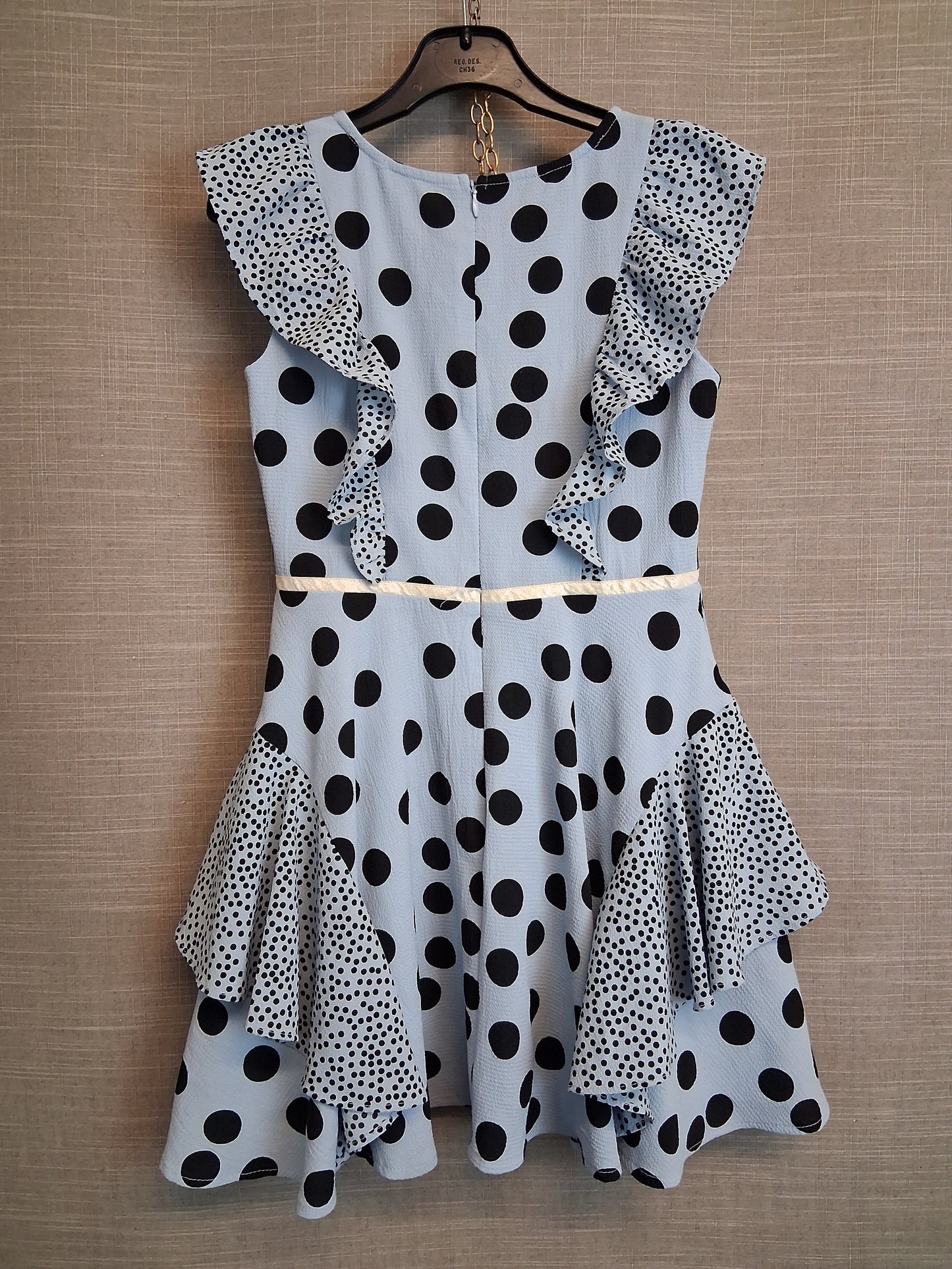 Monsoon Girls Blue Spotty Sleeveless Age 9 Years