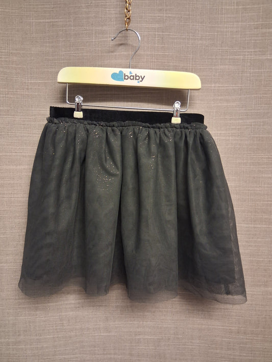 Marks and Spencer Black Silver Glitter Mesh Party Skirt Age 5-6 Years