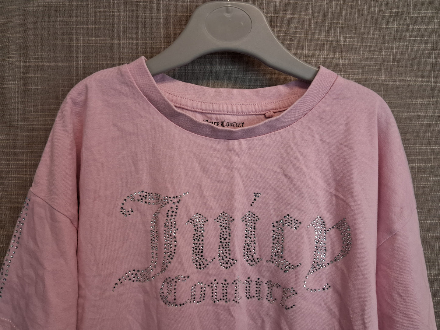 Juicy Couture Girls Crop T-Shirt Diamanté Spellout Age 5-6 Years