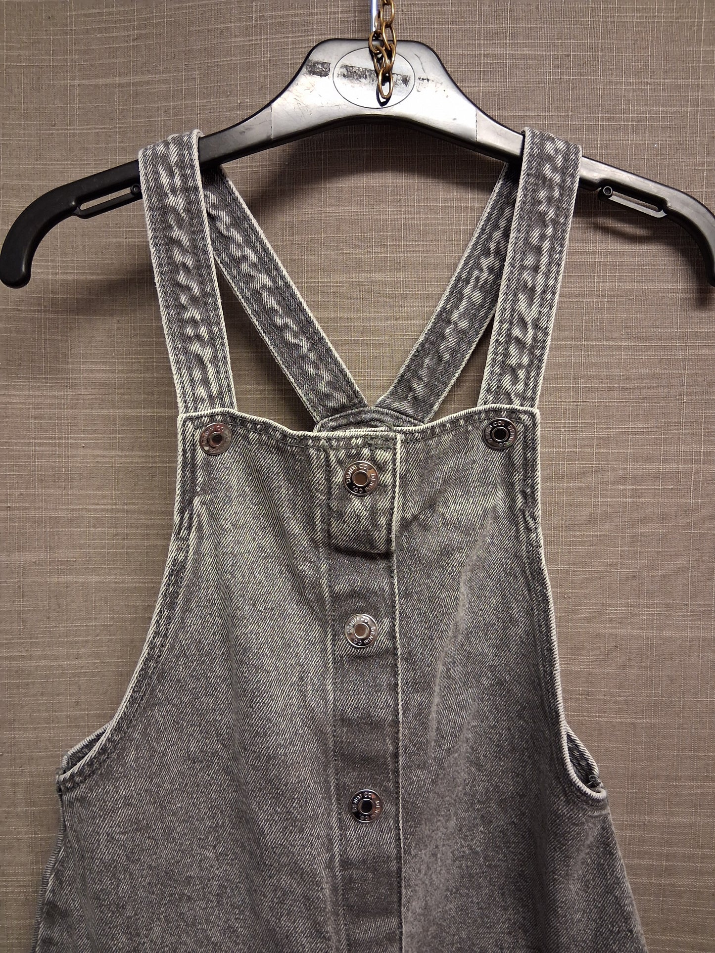 Primark Girls Grey Denim Pinafore Dress Age 9-10 Years