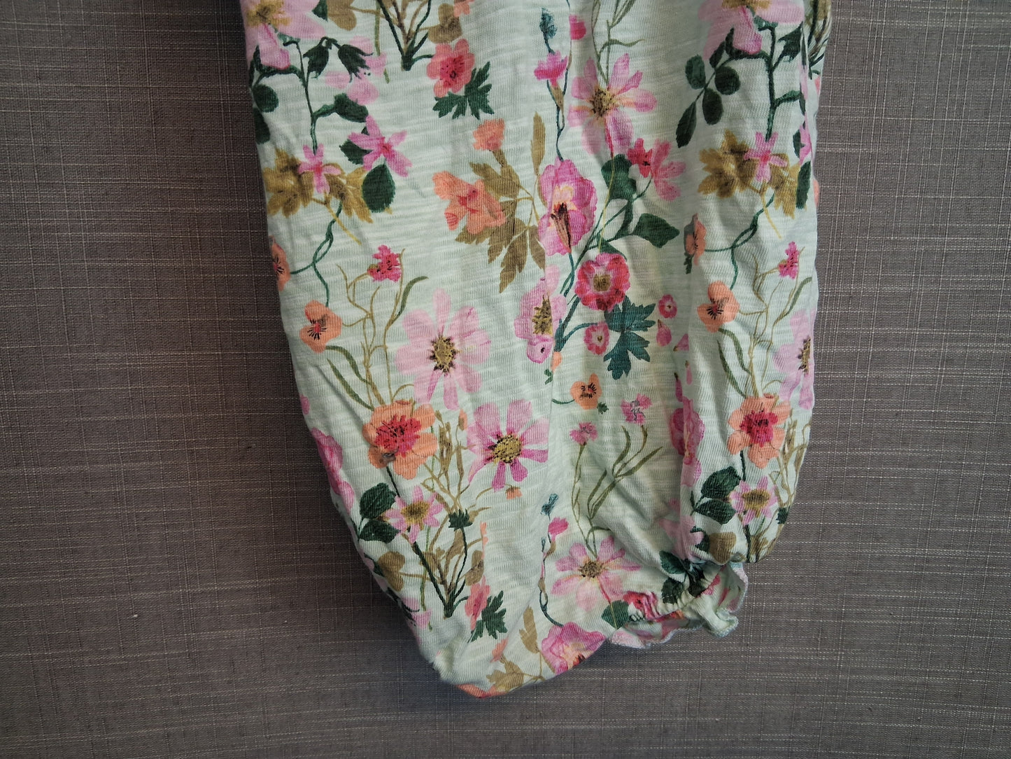 Next Girls Green Floral Sleeveless Bodysuit Age 12-18 Months