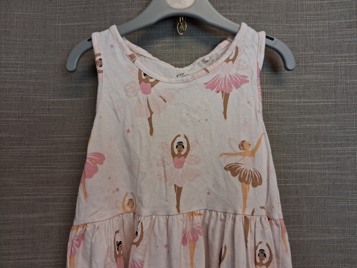 F&F Girls Sundress Sleeveless Ballerina Theme Age 5-6 Years