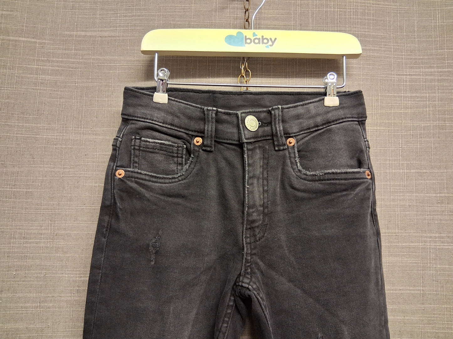Zara Boys Black Distressed Jeans Age 8 Years
