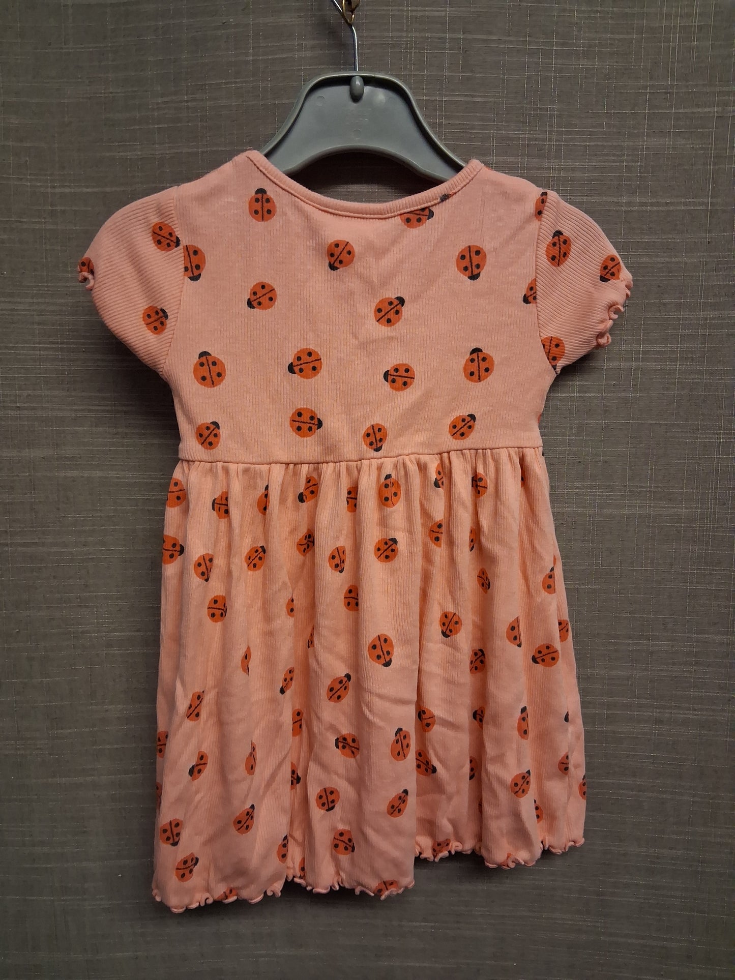 Next Girls Pink Strawberry Jersey T-Shirt Dress Age 6-9 Months