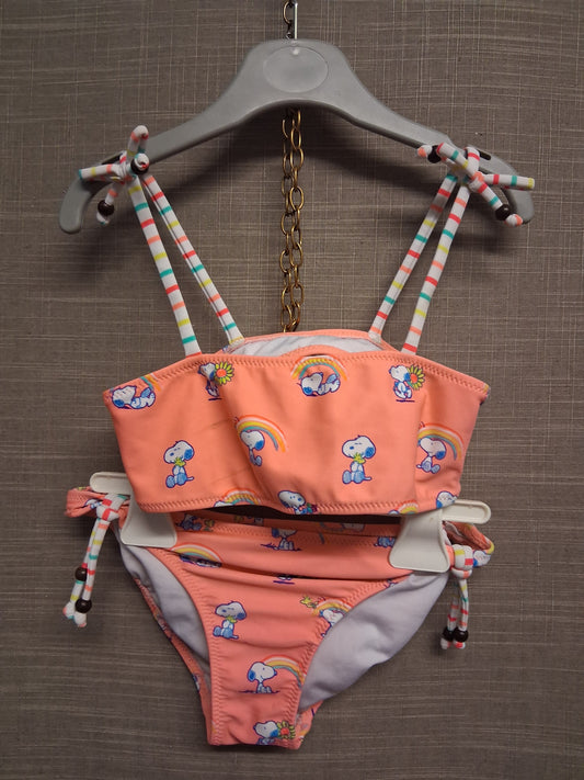 Sunuva Peanuts Snoopy Bikini 2 Piece Set Neon Pink Age 9-10 Years