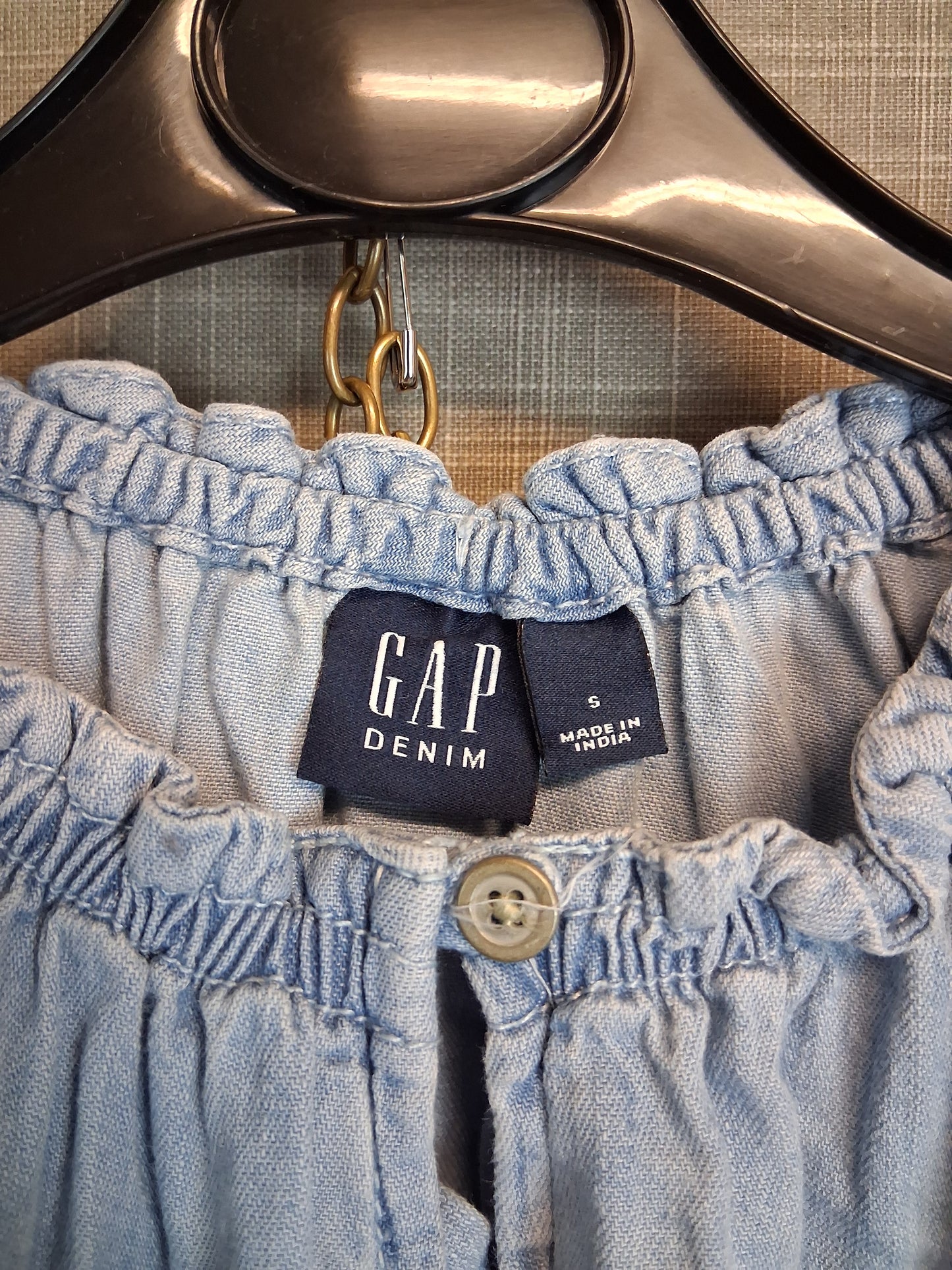 Gap Girls Blue Chambray Denim Sleeveless Dress Age 6-7 Years