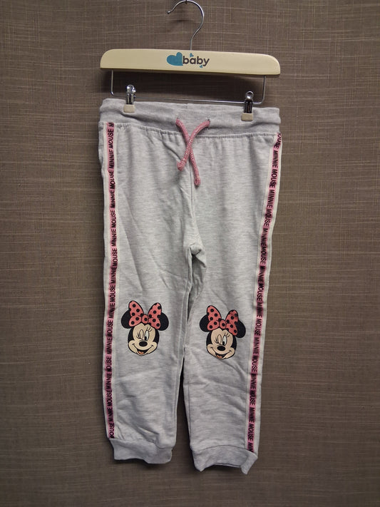 Disney Baby Minnie Mouse Girls Grey Jersey Joggers Age 2-3 Years New