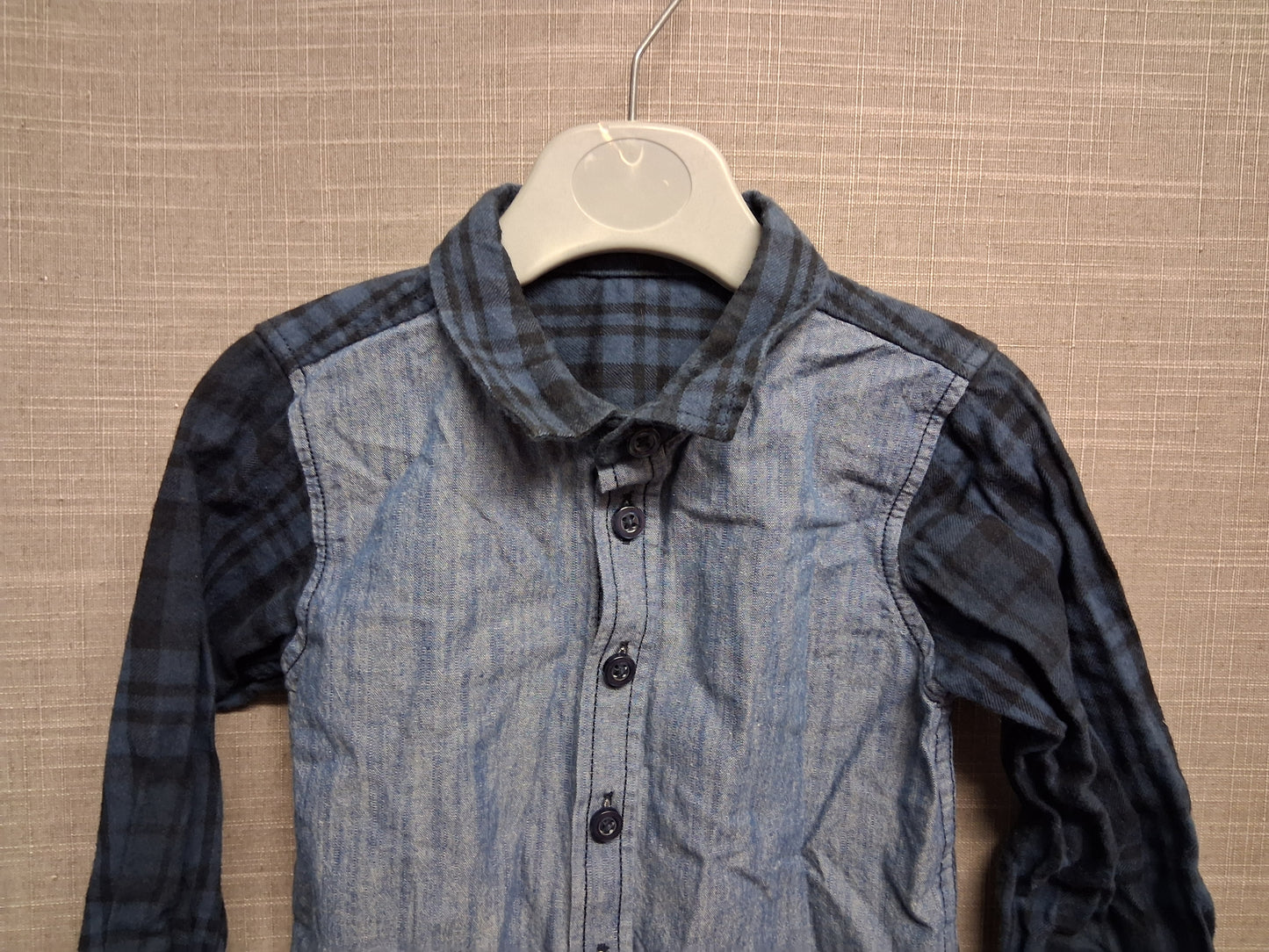 Matalan Boys Blue Denim Style Long Sleeve Shirt Age 12-18 Months