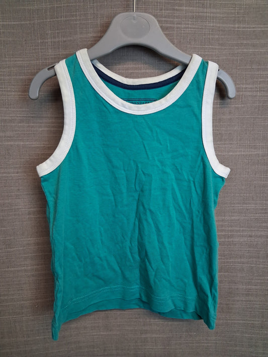 Matalan Boys Green Jersey Vest Top Age 3 Years
