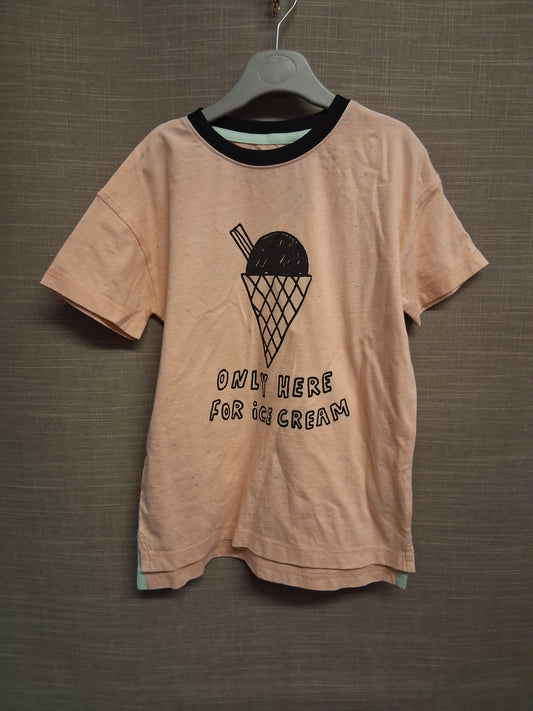 Mylene Klass Boys Apricot Ice Cream Theme Short Sleeve T-Shirt Age 5-6 Years New
