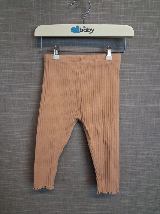 Next Girls Jersey Leggings Terracotta Age 6-9 Months